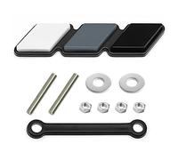 Badge tricolore pour calandre - Accessoires de décoration pour voiture et camion (blanc, gris, gris foncé)