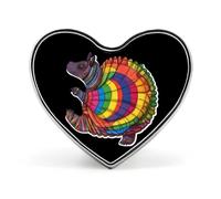 Badge unisexe en métal avec inscription « Gay Proud Heart » pour robe, manteau, sac à dos, mariage