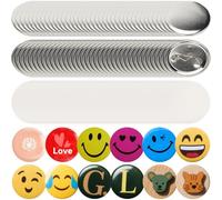 Badge Vierge,100pcs épingles à boutons vierges 44mm,Broches de Bouton Vierges, Badge Vierges,kit d'insigne de bouton en métal bouton d'insigne rond pour badges de bricolage faisant des fournitures