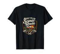 Badge Vintage « Always Take The Scenic Route » T-Shirt