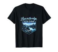 Badge Vintage avec Inscription « Live on The Edge » T-Shirt