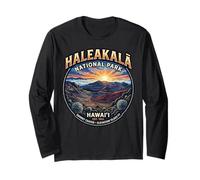 Badge Vintage Haleakala National Park Hawaï Cratère Lever du Soleil Manche Longue