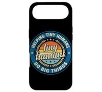 Badge Vintage Helping Tiny Humans Do Big Things Teacher Coque pour iPhone Air