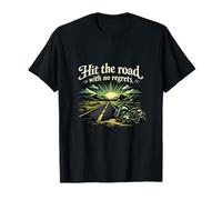 Badge Vintage « Hit The Road with No Regrets » T-Shirt