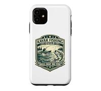 Badge Vintage pour Kayak Fishing Guild Petit Bateau Big Fish Coque pour iPhone 11