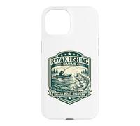Badge Vintage pour Kayak Fishing Guild Petit Bateau Big Fish Coque pour iPhone 15