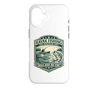 Badge Vintage pour Kayak Fishing Guild Petit Bateau Big Fish Coque pour iPhone 16