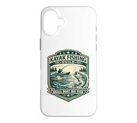 Badge Vintage pour Kayak Fishing Guild Petit Bateau Big Fish Coque pour iPhone 16 Plus