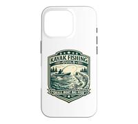 Badge Vintage pour Kayak Fishing Guild Petit Bateau Big Fish Coque pour iPhone 16 Pro