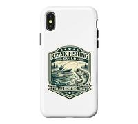 Badge Vintage pour Kayak Fishing Guild Petit Bateau Big Fish Coque pour iPhone X/XS