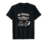 Badge Vintage pour Motard My Therapy Has Two Wheels T-Shirt