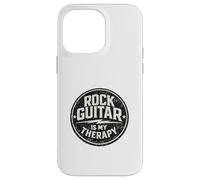 Badge Vintage Rock Guitar is My Therapy Musicien Coque pour iPhone 14 Pro Max