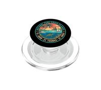 Badge Vintage Tortue des îles Vierges du Parc National PopSockets PopGrip pour MagSafe