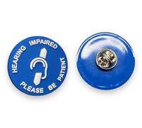 Badge visuel 3D pour malentendants avec inscription « Please Be Patient », Small, Silicone