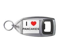 BadgeBeast.co.uk I Love Heart Pancakes - Porte-clés en plastique ouvre-bouteille