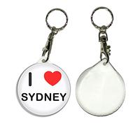 BadgeBeast.co.uk I Love Sydney - Porte-clés Badge 55mm