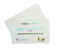 Badgeo NFC FIDO2 (+U2F) + DESFire EV2 8K, Carte à Puce sans Contact d'authentification Passwordless et multifacteurs Made in France, pour terminaux NFC (Smartphone, Tablette, PC, Lecteur...)