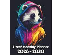 Badger 5 Year Monthly Planner: Large 60 Month Sunday to Saturday Calendar | Gift For People Who Love Forest Animals, Countryside Lovers | Ideal for ... and Busy Individuals | 8.5 x 11 Inches | v1