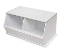 Badger Basket Deux Bin Storage Cubby, Blanc
