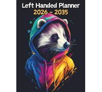 Badger Left Handed Planner: 10 Year Monthly | Large 120 Month Calendar | Gift For People Who Love Forest Animals, Countryside Lovers | Ideal for ... and Busy Individuals | 8.5 x 11 Inches | v1