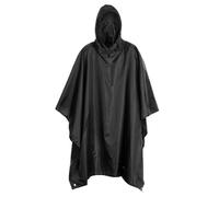 Badger outdoor Poncho de pluie Ripstop - Imperméable - 5000 mm - Pour festival, survie, facile à plier - Pour randonnée, vélo, camping, extérieur, Noir , taille unique