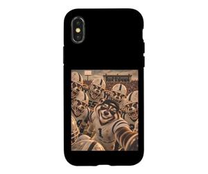 Badger Players Huddle Mascotte Vintage Cool School College QB Coque pour iPhone X/XS