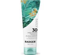 Badger Protection solaire minérale quotidienne à l'oxyde de zinc, protection solaire hydratante bio SPF 30, crème solaire hydratante pour tous les jours, végétalien, sans gluten et