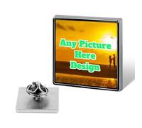 Badges à épingler personnalisés - Personnalisez votre propre logo photo, pin's nom, boutons qui ne se décolorent pas, convient pour chemise, veste, travail, mariage, 1.8*1.8cm, Autre
