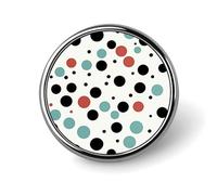 Badges à pois décoratifs, ronds en alliage d'aluminium durable, broche légère pour chemises, vestes, chapeaux, uniformes, 2,5 cm