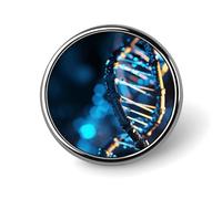 Badges ADN bleus et noirs décoratifs, insigne rond en alliage d'aluminium durable, broche légère pour chemises, vestes, chapeaux, uniformes, 2,5 cm