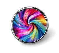 Badges colorés Tie Dye décoratifs, badge rond en alliage d'aluminium durable, broche bouton légère pour chemises, vestes, chapeaux, uniformes 1"