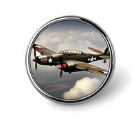 Badges d'avion de la Seconde Guerre mondiale avec motif de bouton, broches personnalisées, porte-badges ronds pour décorer chapeau, chemise, vêtements, sac