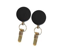 Badges De 2 Bobines De Porte De Stylo En Métal Avec Clip De Poche Pour Support De Crayon Médical En Métal Avec Ressort Ajustables Protecteurs Stylo