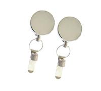 Badges De 2 Bobines De Porte De Stylo En Métal Avec Clip De Poche Pour Support De Crayon Médical En Métal Avec Ressort Ajustables Protecteurs Stylo