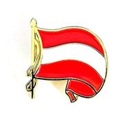 Badges de l'Autriche 0990 - Drapeau de la Vienne, 24 x 24 mm, Badge en métal