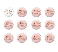 Badges de mariée/équipe pour enterrement de vie de jeune fille, accessoires de fête de mariage et enterrement de vie de jeune fille, accessoires de fête de mariage, taille unique, Comme décrit