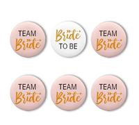 Badges de mariée pour future mariée/équipe pour fête prénuptiale, décoration de mariage, cadeau de demoiselles d'honneur, fournitures de fête d'enterrement de vie de jeune fille, taille unique, Comme