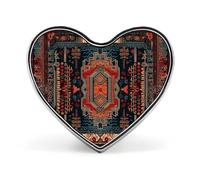 Badges de style mexicain en forme de cœur avec bouton, broches personnalisées, porte-badge en forme de cœur pour décorer chapeau, chemise, vêtements, sac