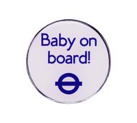 Badges de voyage Baby On Board Badge annonce de grossesse métro de Londres TFL enfants Pin's en métal Matériel de grossesse Badge de grossesse Accessoires de fête prénatale pour maman, taille unique,