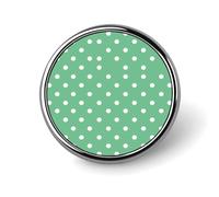 Badges décoratifs à pois verts, ronds en alliage d'aluminium durable, broche légère pour chemises, vestes, chapeaux, uniformes - 2,5 cm