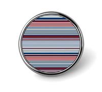 Badges décoratifs à rayures rouges, bleues, blanches et grises, en alliage d'aluminium durable, pour chemises, vestes, chapeaux, uniformes - 2,5 cm