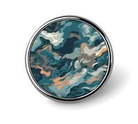 Badges décoratifs bleus en alliage d'aluminium durable, pour chemises, vestes, chapeaux, uniformes - 2,5 cm