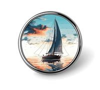 Badges décoratifs bleus en alliage d'aluminium durable pour chemises, vestes, chapeaux, uniformes - 2,5 cm