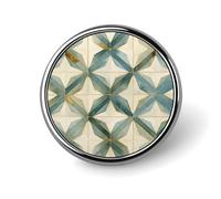 Badges décoratifs bleus et dorés, ronds et durables en alliage d'aluminium, broches légères pour chemises, vestes, chapeaux et uniformes, 2,5 cm
