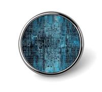 Badges décoratifs bleus et noirs, ronds et durables en alliage d'aluminium, broches légères pour chemises, vestes, chapeaux et uniformes, 2,5 cm
