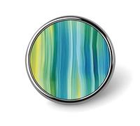 Badges décoratifs bleus et verts, en alliage d'aluminium durable, broche ronde légère pour chemises, vestes, chapeaux, uniformes - 2,5 cm