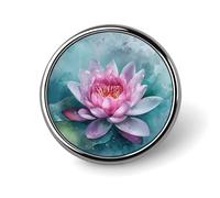 Badges décoratifs en forme de fleur de nénuphar en alliage d'aluminium durable, broche légère pour chemises, vestes, chapeaux, uniformes, 2,5 cm