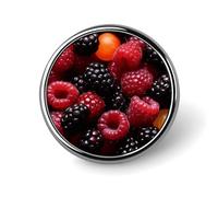 Badges décoratifs en forme de fruits noirs et rouges, ronds et durables, en alliage d'aluminium, légers et résistants, pour chemises, vestes, chapeaux et uniformes, 2,5 cm