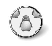 Badges décoratifs gris ronds en alliage d'aluminium durable, broche légère pour chemises, vestes, chapeaux, uniformes 2,5 cm