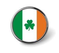 Badges décoratifs « Happy Irish Holidays » - Rond - En alliage d'aluminium durable - Léger - Pour chemises, vestes, chapeaux, uniformes - 2,5 cm